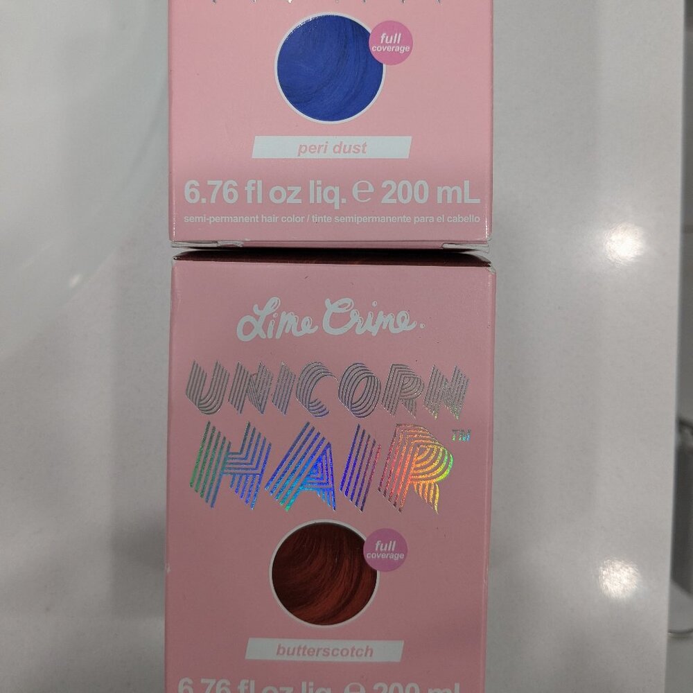 Unicorn Hair Semi-Perm.Hair Color BUNDLE 2 PERI DUST AND BUTTER SCOTCH